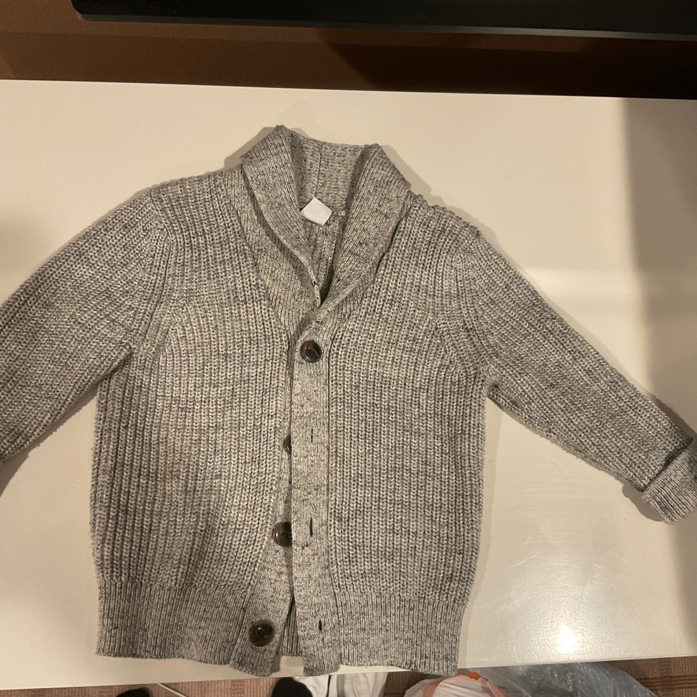 Boys GAP cardigan button down sweater- Gray. Barely worn. 2T